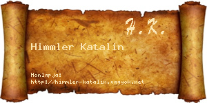 Himmler Katalin névjegykártya
